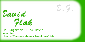 david flak business card